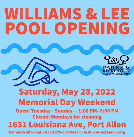 Williams & Lee Pool  - West Baton Rouge Louisiana