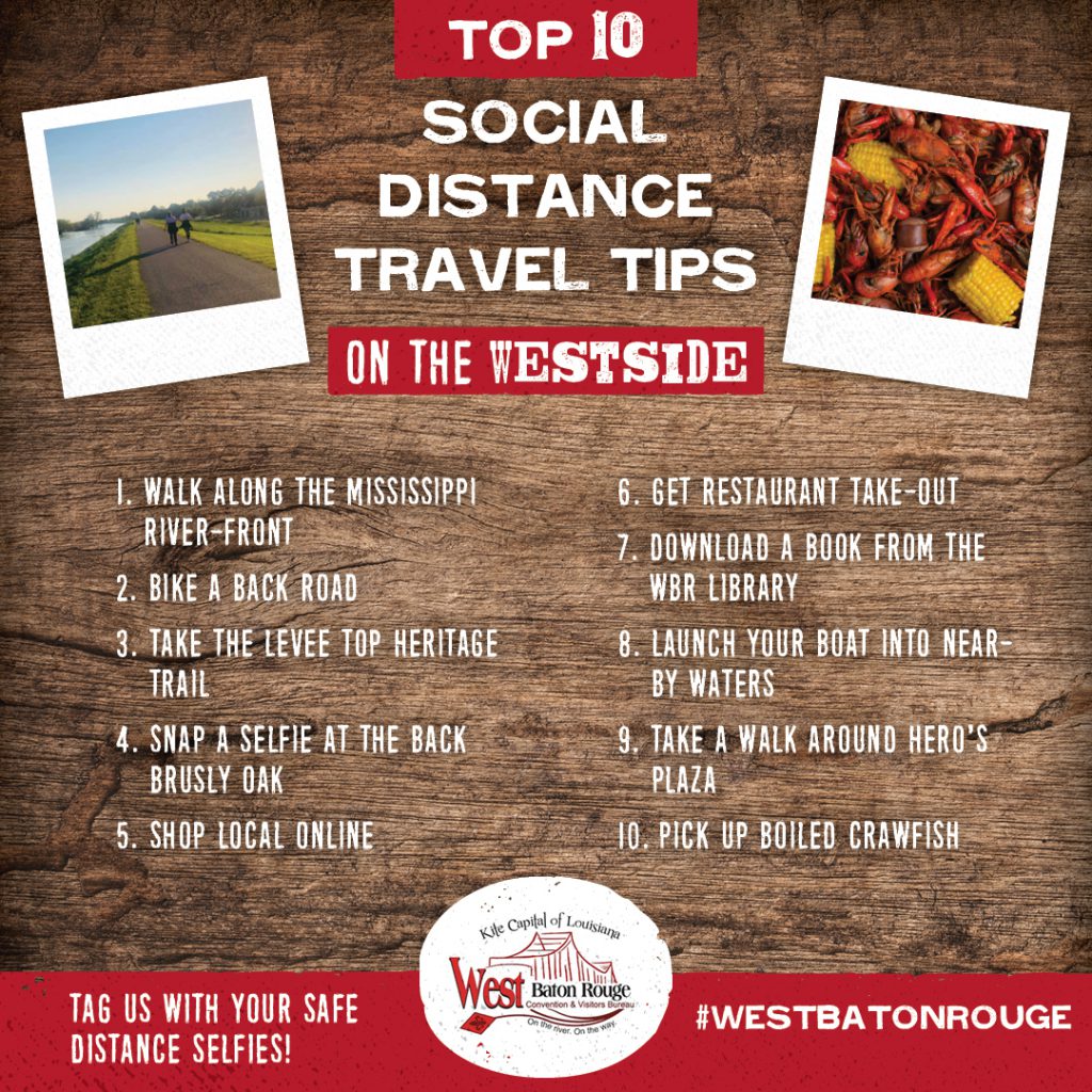 West Baton Rouge Social Distance Travel Tips