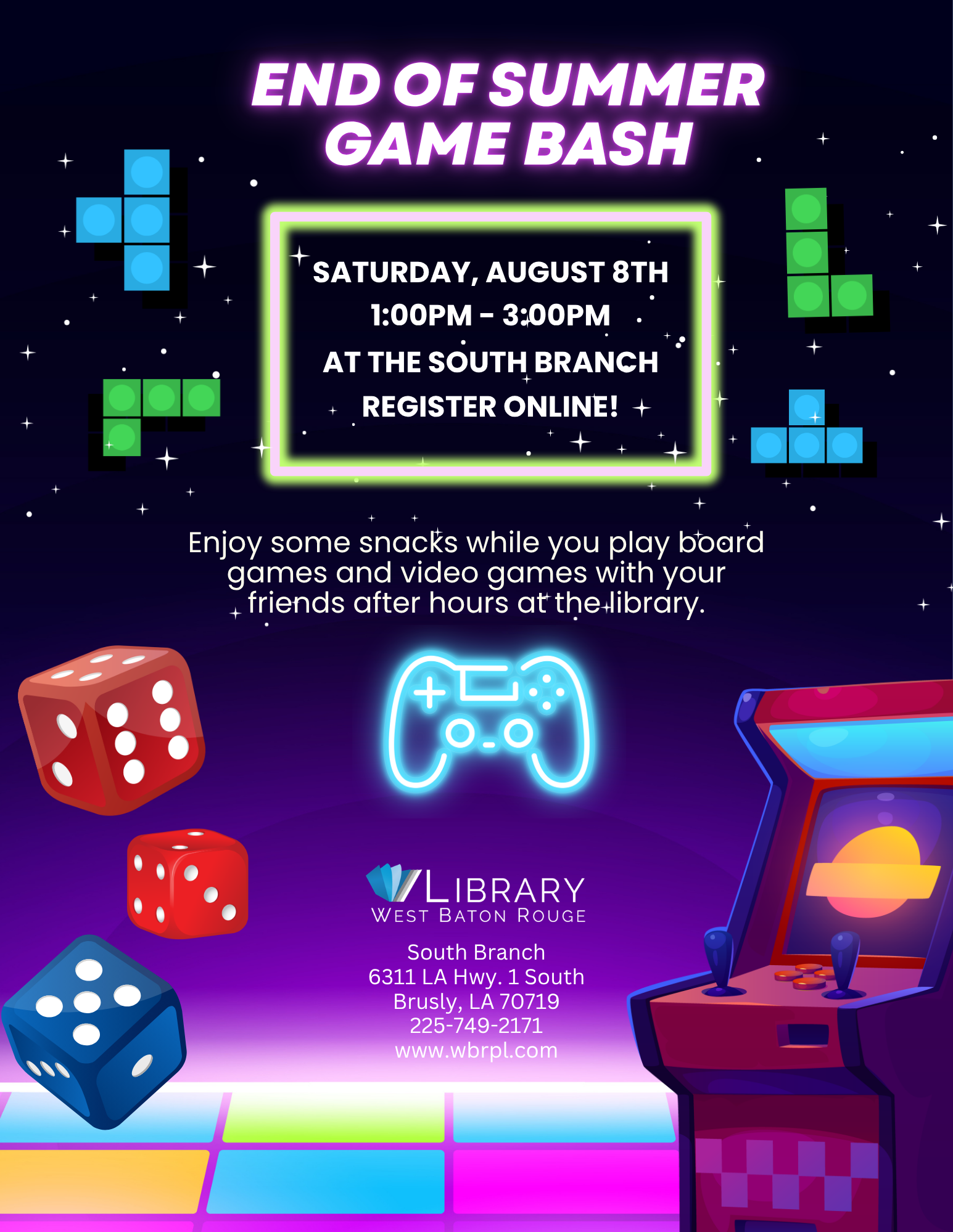 End of the Summer Game Bash – South Branch