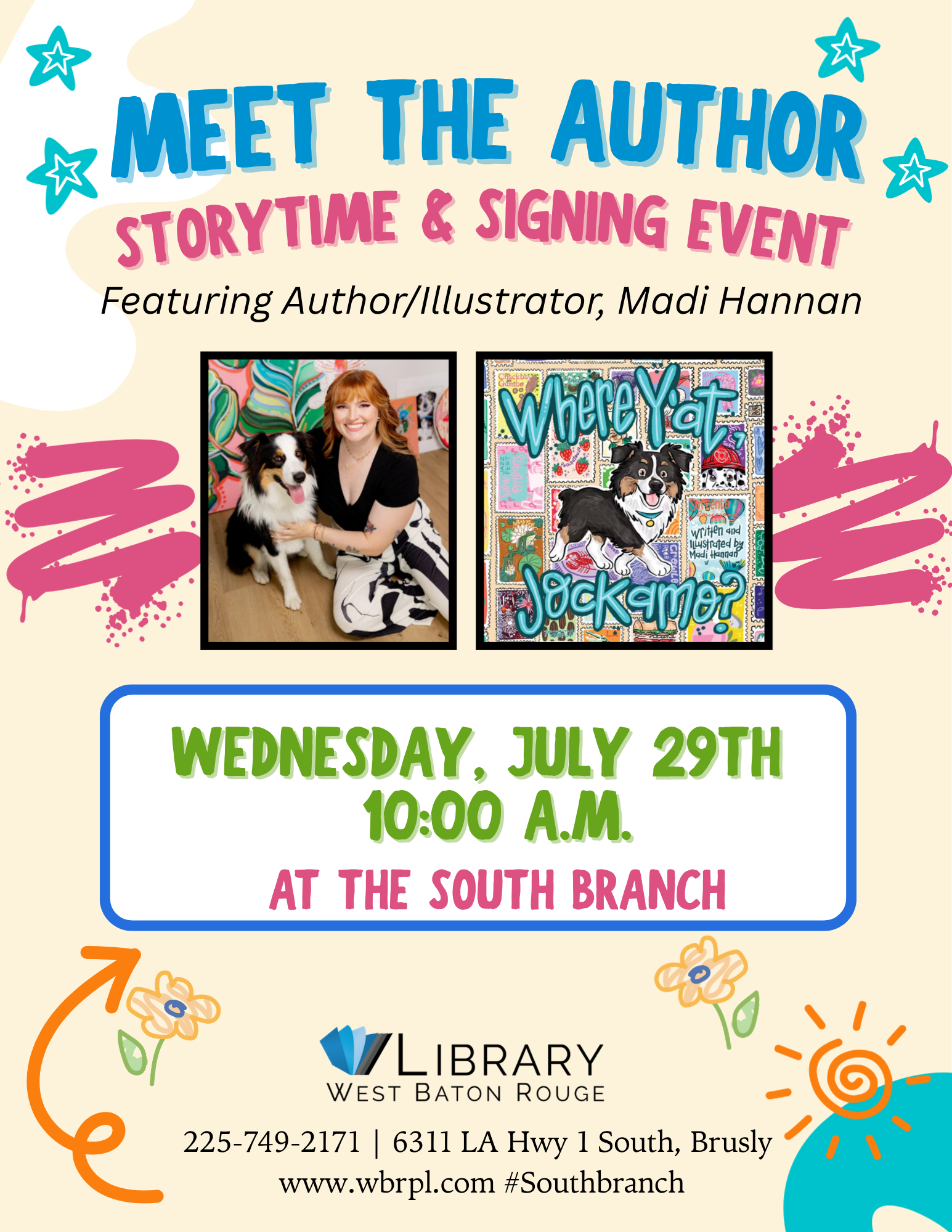 Storytime at the South Branch – Meet the Author and Illustrator, Madi Hannan!