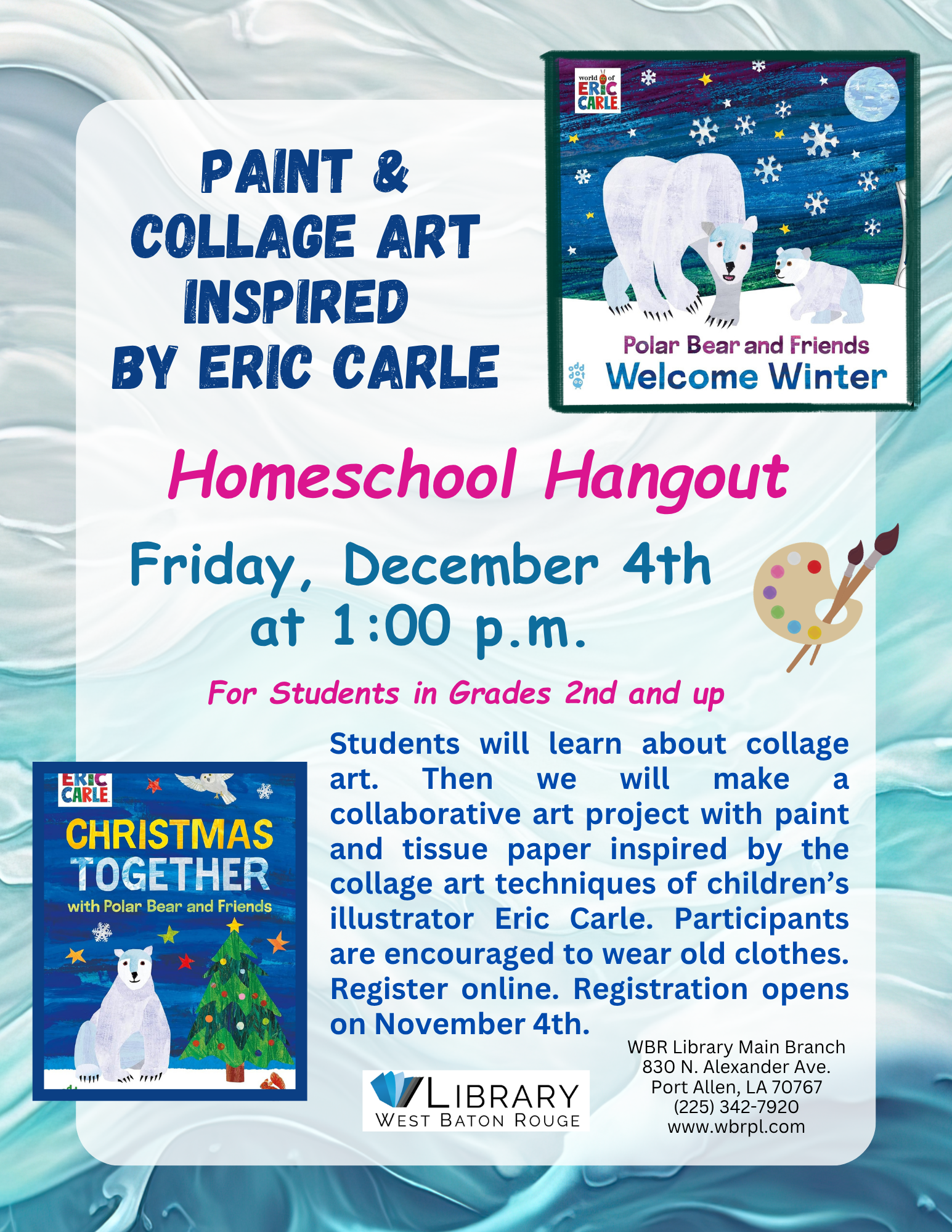 Homeschool Hangout Paint & Collage Art – Main Branch