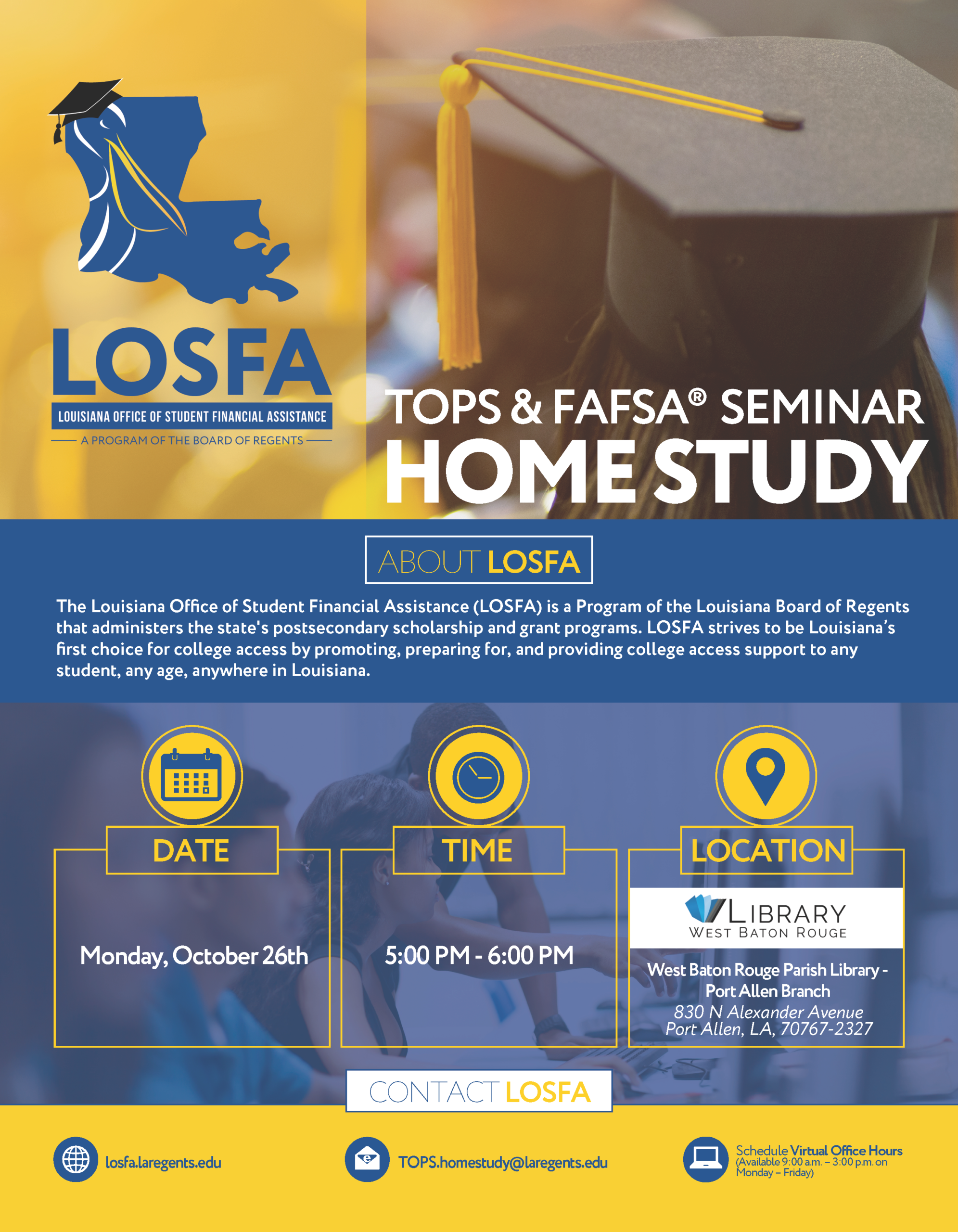 Home Study and Homeschool TOPS & FAFSA Seminar – Main Branch