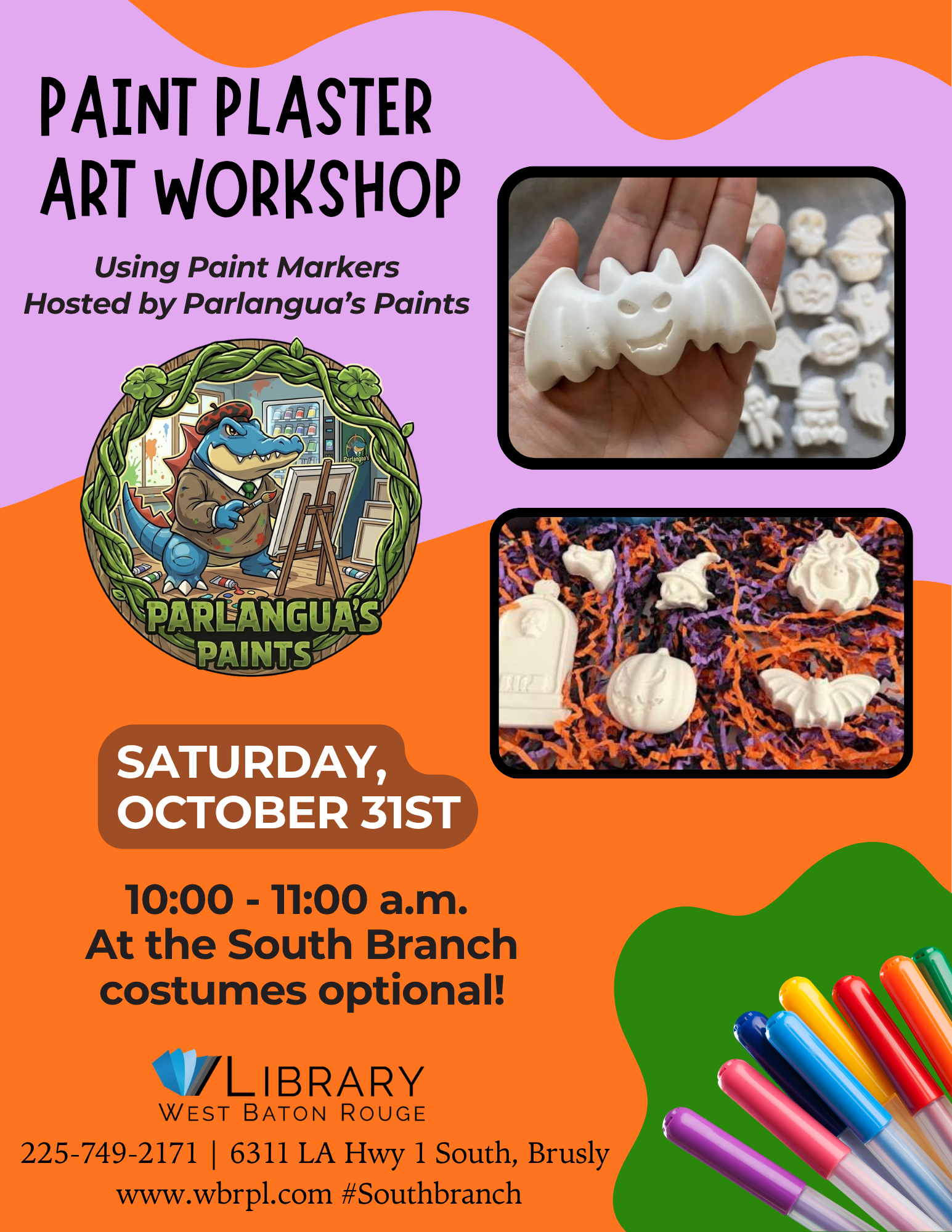 Paint Plaster Art Workshop – South Branch